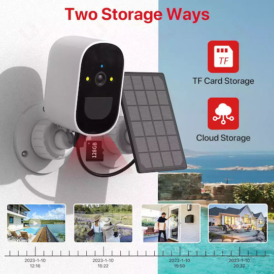 Αδιάβροχη Ηλιακή Κάμερα 1080P με Διπλής Κατεύθυνσης Ήχο - Image 3